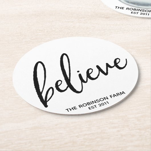 EDITABLE glaubt Farmhouse Style Untersetzer (Angewinkelt)