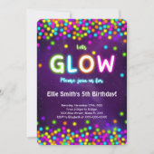 Editable Glow Birthday Einladung (Vorderseite)