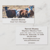 Editable Goat Bauer Buttons Business Card Visitenkarte (Vorne/Hinten)