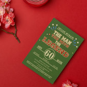 Editable Gold "Man, Myth, Legend, Birthday Invitat Einladung