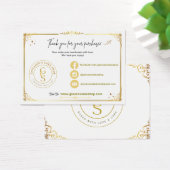 Editable Gold Vielen Dank Karte (Schreibtisch)