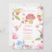 Editable Golden Fairy Birthday Einladung (Vorderseite)