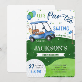 Editable Golf Birthday Einladung