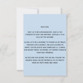 Editable Good Samaritan Gebet für Kindheit (Rückseite)