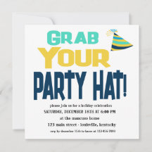 Editable Grab Ihr Party Hat Einladung