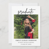 Editable Graduation Photo Invite 2026 Einladung (Vorderseite)