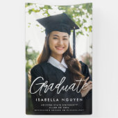 Editable Graduation Sign, Add Your Photo Banner (Vertikal)
