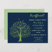 Editable Green Family Tree Adoption Einladung (Vorne/Hinten)