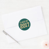 Editable Green Gold Class 2018 Abschluss Runder Aufkleber (Umschlag)