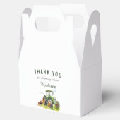 Editable Green Tractor Birthday Einladung Geschenkschachtel (Geöffnet)