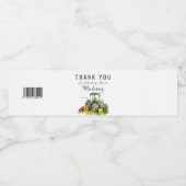 Editable Green Tractor Wasserflaschenetikett (Einzelnes Label)