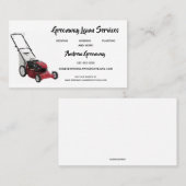 Editable Greenway Red Lawn Mower Visitenkarte (Vorne/Hinten)