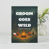 EDITABLE Groom Goes Wild Bachelor Party Einladung (Stehend Vorderseite)