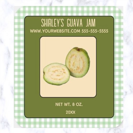Editable Guava Jam Quadratischer Aufkleber