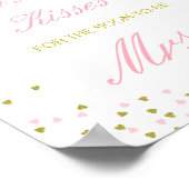 Editable Guess Wie viele Küsse für bald Mrs. Sign Poster (Ecke)