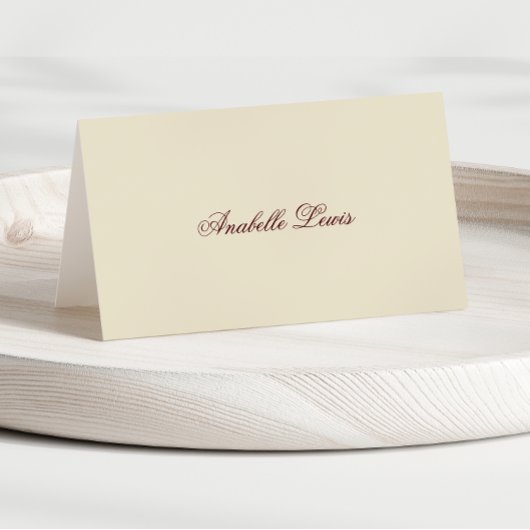 Editable Guest Name Burgundy Wedding Place Card Tischnummer