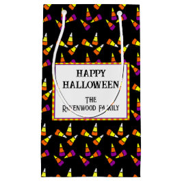 Editable Halloween Candy Corn Pattern Kleine Geschenktüte
