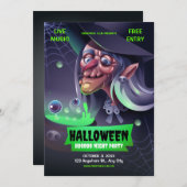 Editable Halloween Einladung, Halloween Horror Ni Einladung (Vorne/Hinten)