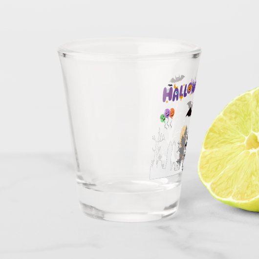 Editable Halloween Glass Schnapsglas (Links)