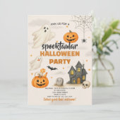 Editable Halloween Invite | Magische Spooky Nacht Einladung (Stehend Vorderseite)