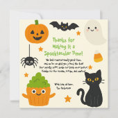 Editable Halloween - Little Monster Bash - Dankeskarte (Vorderseite)