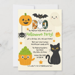 Editable Halloween - Little Monster Bash - Einladung