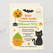 Editable Halloween - Little Monster Bash - Einladung (Vorne/Hinten)