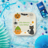 Editable Halloween - Little Monster Bash - Pappteller (Party)
