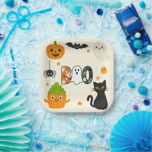 Editable Halloween - Little Monster Bash - Pappteller (Party)