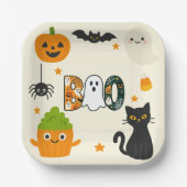 Editable Halloween - Little Monster Bash - Pappteller (Vorderseite)