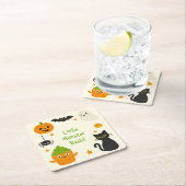 Editable Halloween - Little Monster Bash - Rechteckiger Pappuntersetzer (Vor Ort)