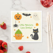 Editable Halloween - Little Monster Bash - Serviette (Beispiel)