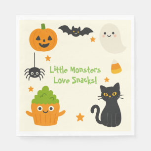 Editable Halloween - Little Monster Bash - Serviette