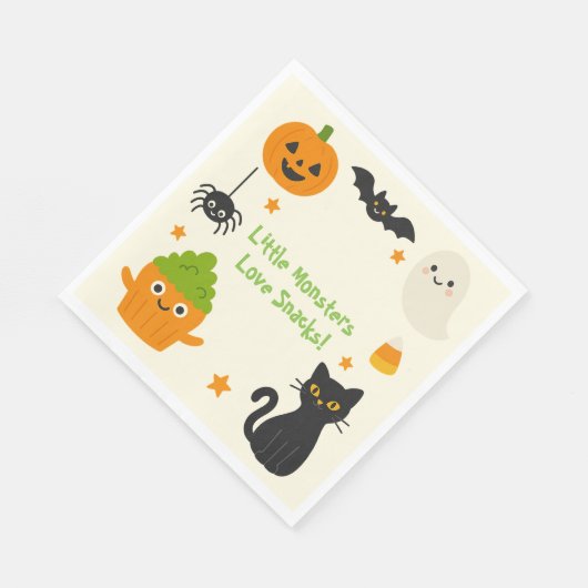 Editable Halloween - Little Monster Bash - Serviette (Ecke)