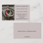 Editable Handmade Jewelry Visitenkarte (Vorne/Hinten)