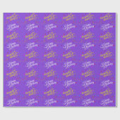 Editable Happy Birthday on Violet oder Ihre Farbe Geschenkpapier (Flach)