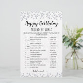 Editable Happy Birthday rund um die Welt Spiel (Stehend Vorderseite)