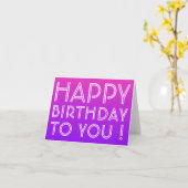 Editable "Happy Birthday To You" (oder Name) Ombre Karte (Gelbe Blume)