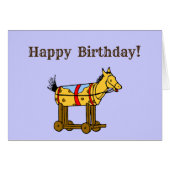 Editable Happy Birthday Vintag Toy Card (Vorderseite (Horizontal))