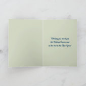 Editable Happy Holiday Baubles Weihnachten Karte (Innenseite)