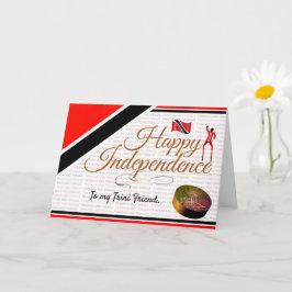 Editable Happy Independence my Trini friend Karte
