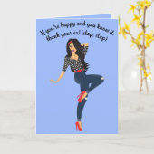 Editable Happy Scheidung Day Karte (Gelbe Blume)