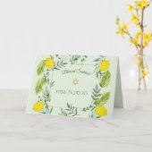 Editable Happy Sukkot Karte (Gelbe Blume)