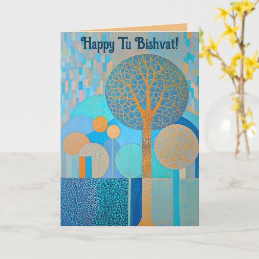 Editable Happy Tu Bishvat Karte (Gelbe Blume)