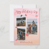 Editable Happy Valentines Foto Dankeskarte (Vorderseite)