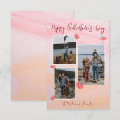 Editable Happy Valentines Foto Dankeskarte (Vorne/Hinten)