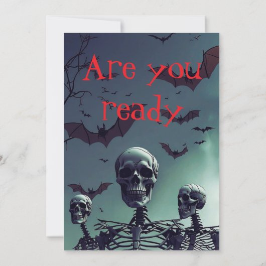 Editable Haunted Gate Halloween Party Invitation Einladung (Rückseite)