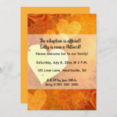 Editable Hearts and Liebe Adoption Einladung (Vorne/Hinten)