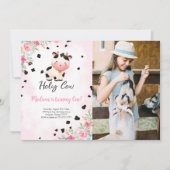 Editable Heilige Kuh Geburtstag Foto Einladung (Vorderseite)