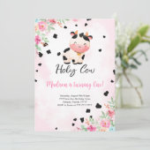 Editable Heilige Kuh zum Geburtstag Einladung (Stehend Vorderseite)